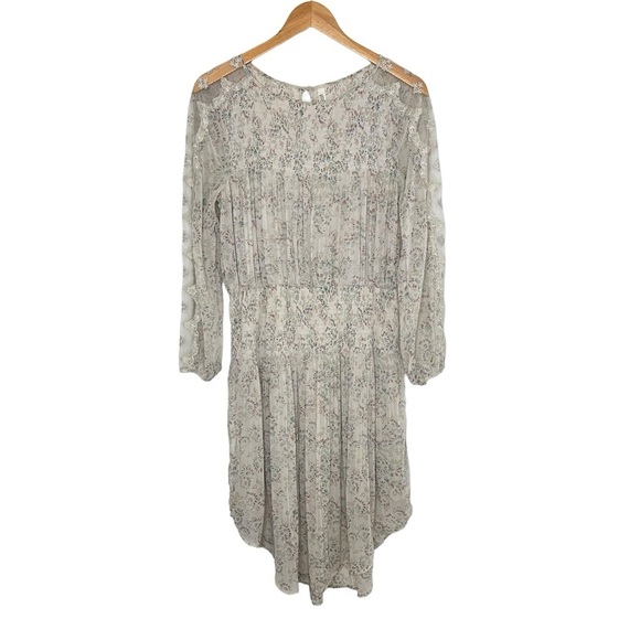 Free People Womens Floral Charlotte Midi Dress Size Medium Lace Lined - Picture 4 of 14